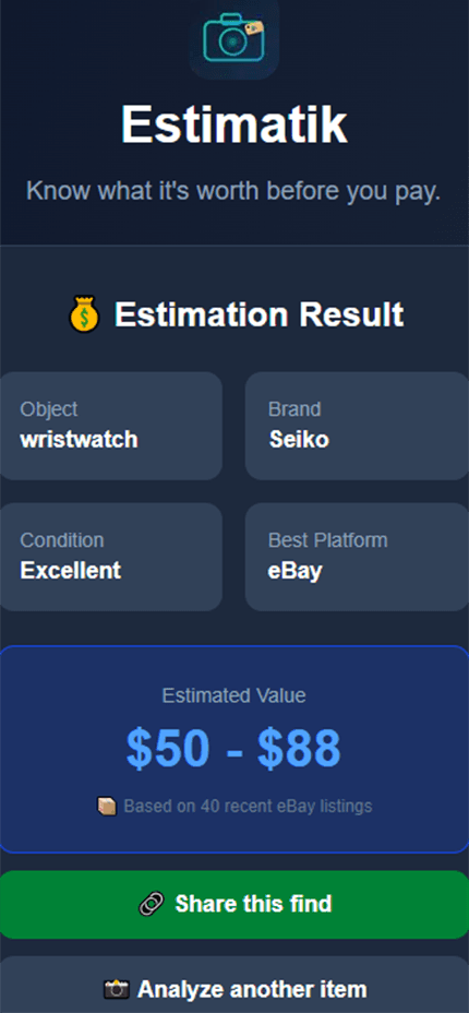 Seiko estimate